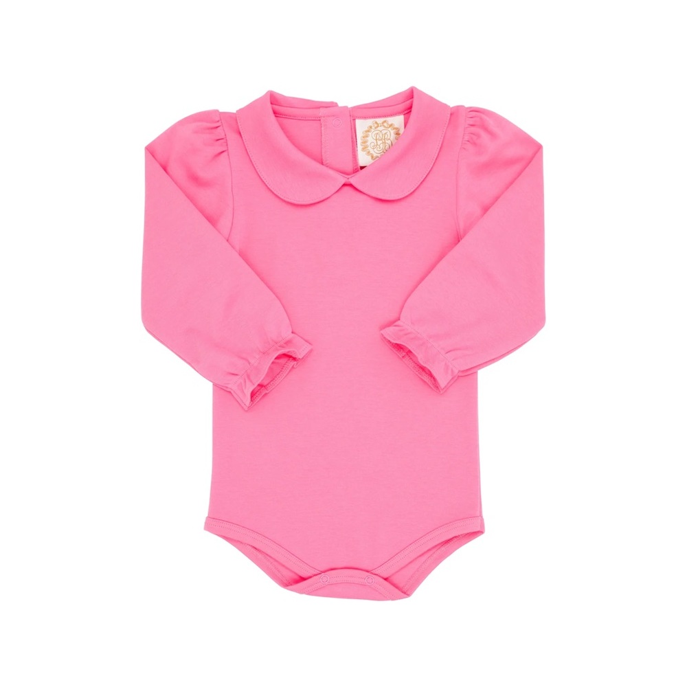 Pristine TBBC Hampton’s Hot Pink Maude's onesie Peter Pan collar 6-12 Months - Picture 1 of 9